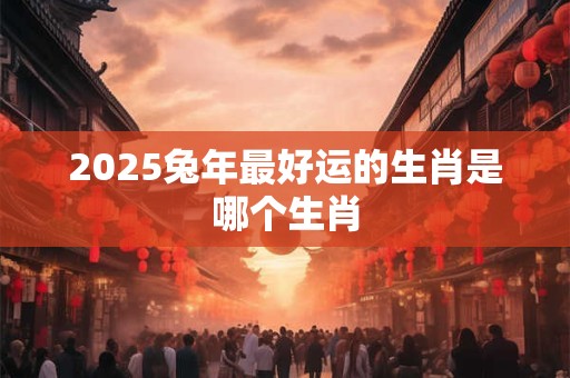 2025兔年最好运的生肖是哪个生肖