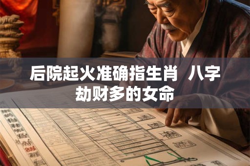 后院起火准确指生肖  八字劫财多的女命