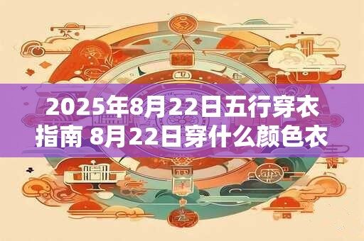 2025年8月22日五行穿衣指南 8月22日穿什么颜色衣服最旺运 2025年8月22日五行穿衣指南 8月22日穿什么颜色衣服最旺运