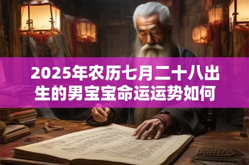 2025年农历七月二十八出生的男宝宝命运运势如何
