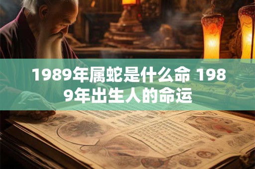 1989年属蛇是什么命 1989年出生人的命运