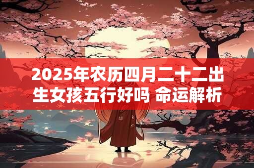 2025年农历四月二十二出生女孩五行好吗 命运解析