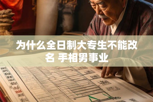 为什么全日制大专生不能改名 手相男事业
