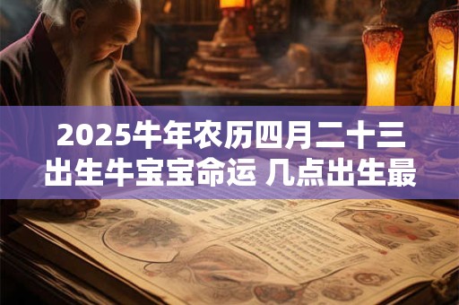 2025牛年农历四月二十三出生牛宝宝命运 几点出生最好