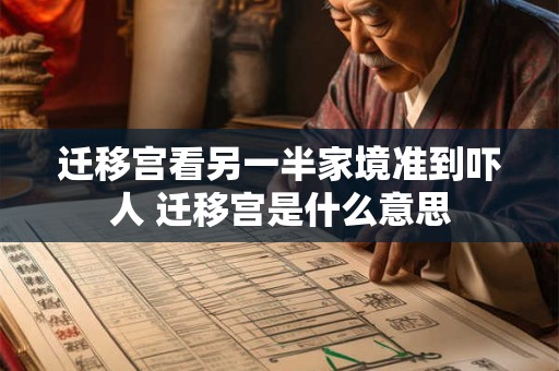 迁移宫看另一半家境准到吓人 迁移宫是什么意思