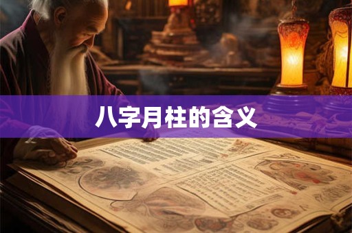 八字月柱的含义