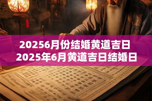 20256月份结婚黄道吉日 2025年6月黄道吉日结婚日历