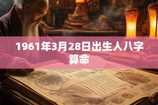 1961年3月28日出生人八字算命