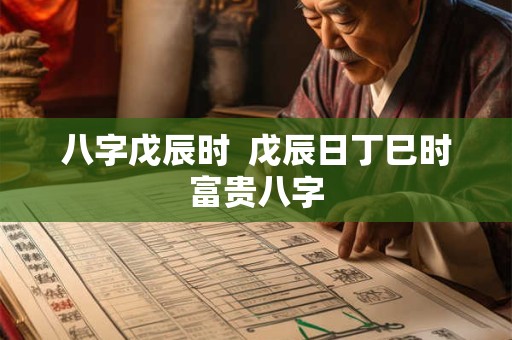 八字戊辰时  戊辰日丁巳时富贵八字