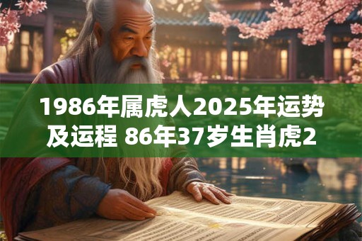 1986年属虎人2025年运势及运程 86年37岁生肖虎2025年每月运势