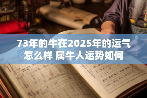 73年的牛在2025年的运气怎么样 属牛人运势如何