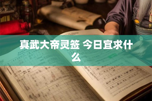 真武大帝灵签 今日宜求什么