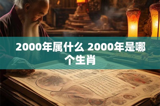 2000年属什么 2000年是哪个生肖