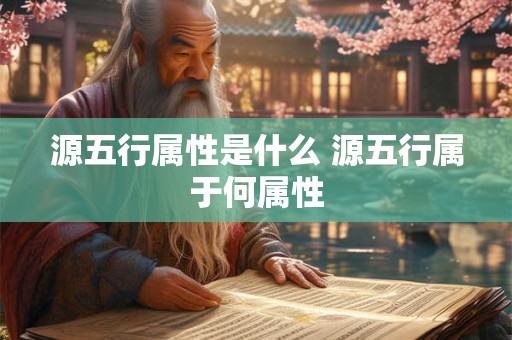源五行属性是什么 源五行属于何属性