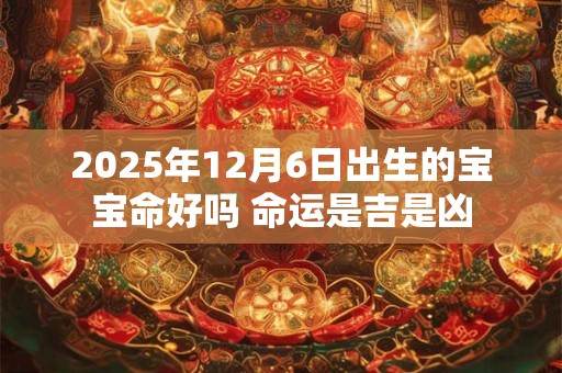 2025年12月6日出生的宝宝命好吗 命运是吉是凶