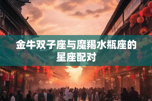 金牛双子座与魔羯水瓶座的星座配对