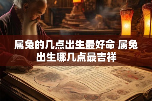 属兔的几点出生最好命 属兔出生哪几点最吉祥