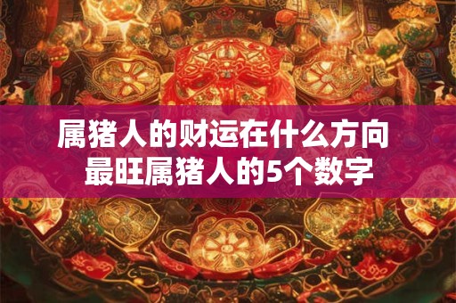 属猪人的财运在什么方向 最旺属猪人的5个数字