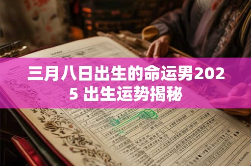 三月八日出生的命运男2025 出生运势揭秘