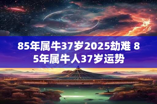 85年属牛37岁2025劫难 85年属牛人37岁运势