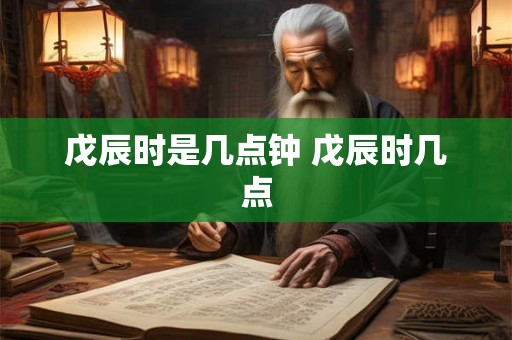 戊辰时是几点钟 戊辰时几点