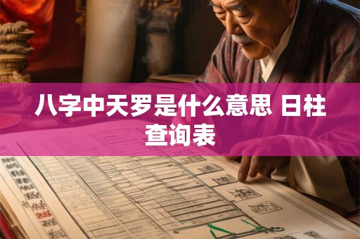 八字中天罗是什么意思 日柱查询表