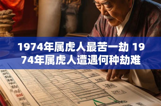 1974年属虎人最苦一劫 1974年属虎人遭遇何种劫难
