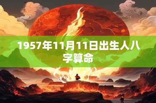 1957年11月11日出生人八字算命