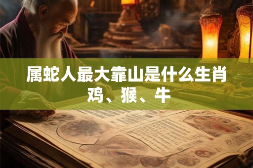 属蛇人最大靠山是什么生肖 鸡、猴、牛