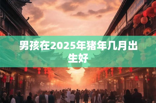 男孩在2026年猪年几月出生好