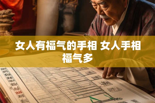 女人有福气的手相 女人手相福气多