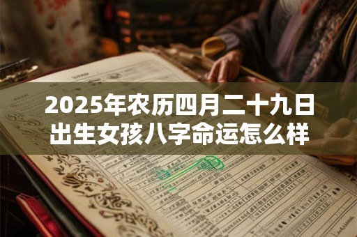 2025年农历四月二十九日出生女孩八字命运怎么样
