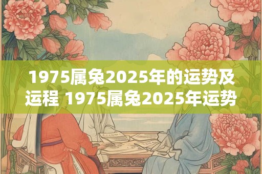 1975属兔2025年的运势及运程 1975属兔2025年运势如何