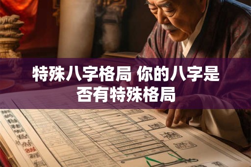 特殊八字格局 你的八字是否有特殊格局