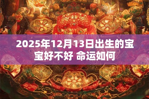 2025年12月13日出生的宝宝好不好 命运如何