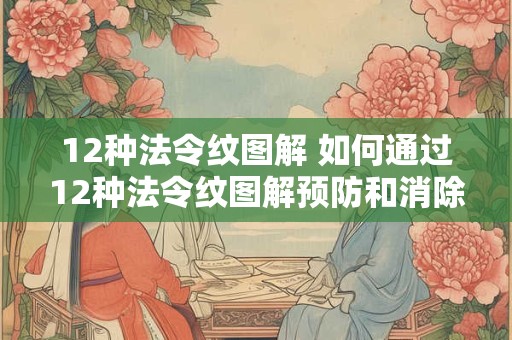 12种法令纹图解 如何通过12种法令纹图解预防和消除法令纹