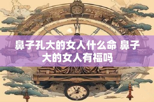 鼻子孔大的女人什么命 鼻子大的女人有福吗