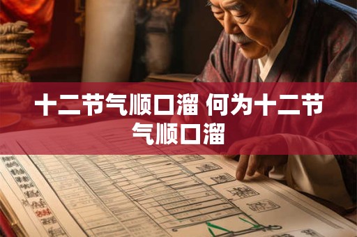 十二节气顺口溜 何为十二节气顺口溜