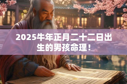 2025牛年正月二十二日出生的男孩命理! 2025牛年正月二十二日出生的男孩命理!