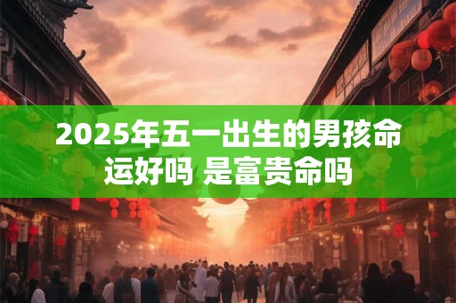 2025年五一出生的男孩命运好吗 是富贵命吗