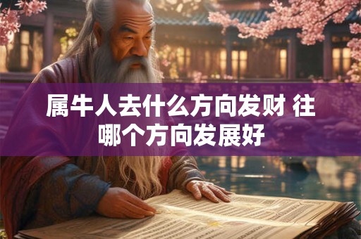 属牛人去什么方向发财 往哪个方向发展好