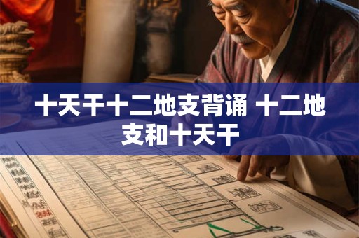 十天干十二地支背诵 十二地支和十天干
