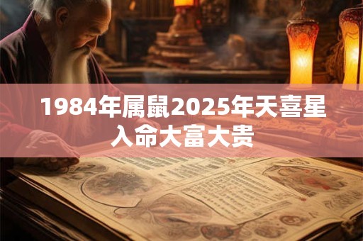 1984年属鼠2025年天喜星入命大富大贵