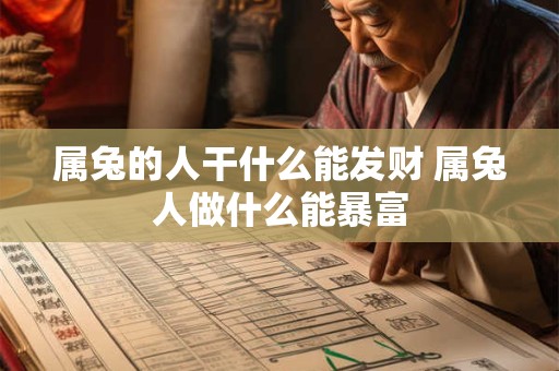 属兔的人干什么能发财 属兔人做什么能暴富