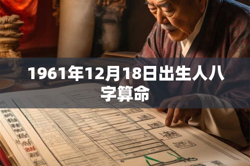 1961年12月18日出生人八字算命