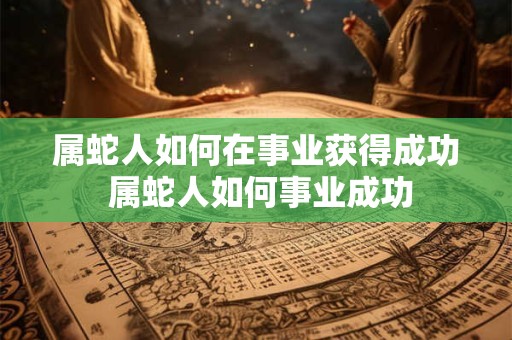 属蛇人如何在事业获得成功 属蛇人如何事业成功
