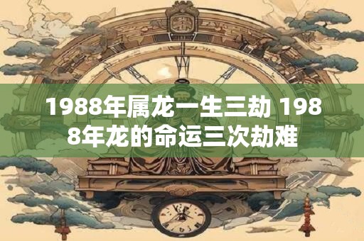 1988年属龙一生三劫 1988年龙的命运三次劫难