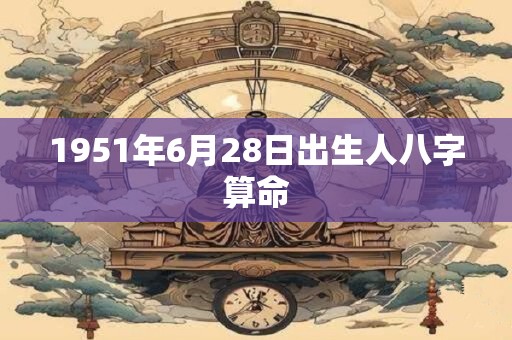 1951年6月28日出生人八字算命