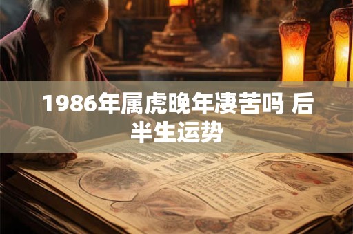 1986年属虎晚年凄苦吗 后半生运势