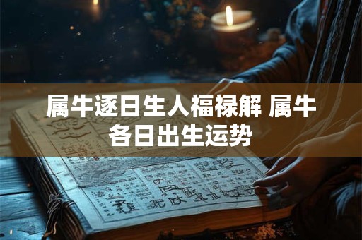 属牛逐日生人福禄解 属牛各日出生运势